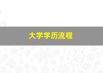 大学学历流程