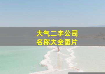 大气二字公司名称大全图片