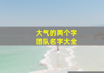 大气的两个字团队名字大全