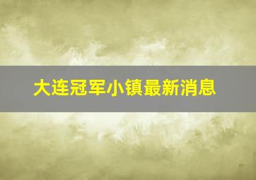 大连冠军小镇最新消息