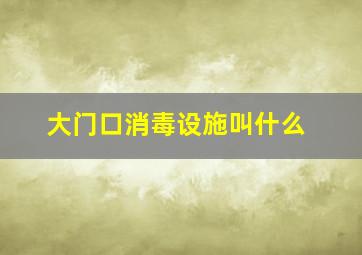 大门口消毒设施叫什么