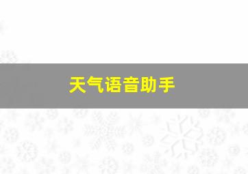 天气语音助手