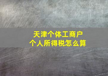 天津个体工商户个人所得税怎么算