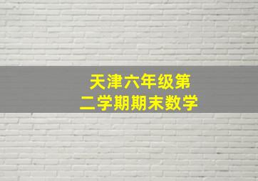 天津六年级第二学期期末数学