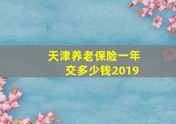 天津养老保险一年交多少钱2019