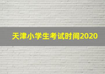 天津小学生考试时间2020