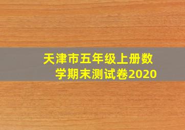 天津市五年级上册数学期末测试卷2020