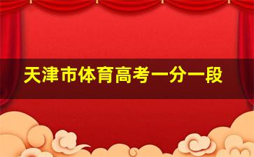 天津市体育高考一分一段