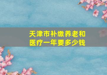 天津市补缴养老和医疗一年要多少钱