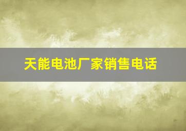 天能电池厂家销售电话