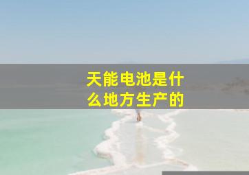 天能电池是什么地方生产的