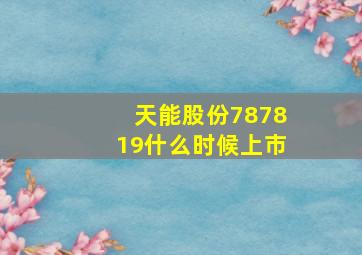 天能股份787819什么时候上市