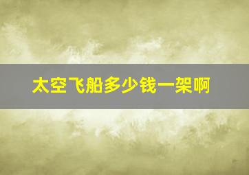 太空飞船多少钱一架啊