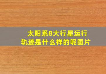 太阳系8大行星运行轨迹是什么样的呢图片