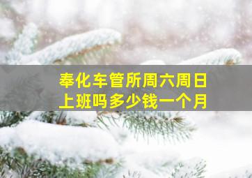 奉化车管所周六周日上班吗多少钱一个月