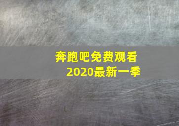 奔跑吧免费观看2020最新一季