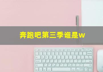 奔跑吧第三季谁是w