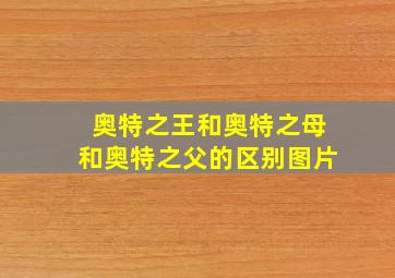 奥特之王和奥特之母和奥特之父的区别图片