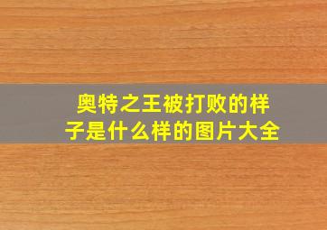 奥特之王被打败的样子是什么样的图片大全