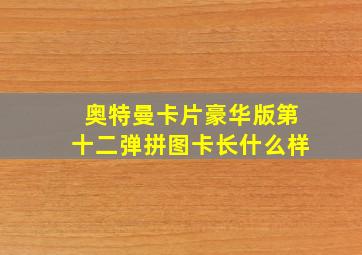 奥特曼卡片豪华版第十二弹拼图卡长什么样