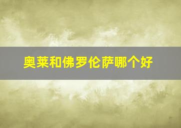 奥莱和佛罗伦萨哪个好