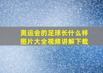 奥运会的足球长什么样图片大全视频讲解下载