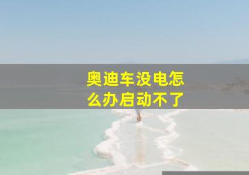 奥迪车没电怎么办启动不了