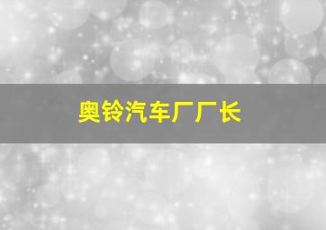 奥铃汽车厂厂长