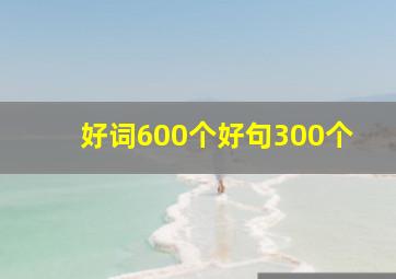 好词600个好句300个