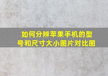 如何分辨苹果手机的型号和尺寸大小图片对比图