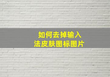 如何去掉输入法皮肤图标图片