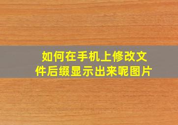 如何在手机上修改文件后缀显示出来呢图片