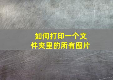 如何打印一个文件夹里的所有图片