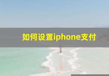 如何设置iphone支付