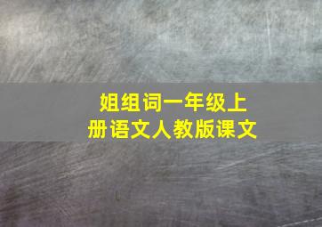 姐组词一年级上册语文人教版课文