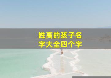 姓高的孩子名字大全四个字