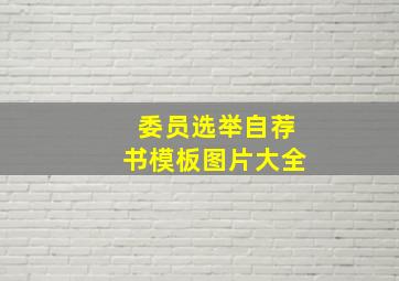 委员选举自荐书模板图片大全