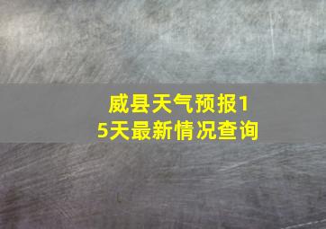 威县天气预报15天最新情况查询