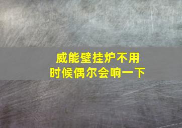 威能壁挂炉不用时候偶尔会响一下