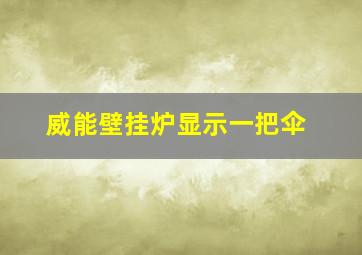 威能壁挂炉显示一把伞