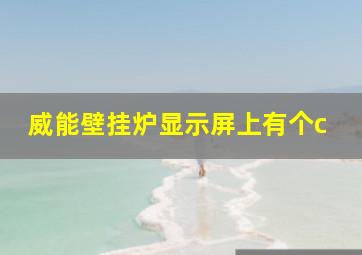 威能壁挂炉显示屏上有个c