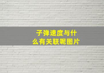 子弹速度与什么有关联呢图片