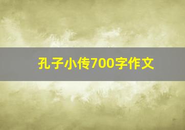 孔子小传700字作文