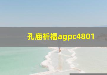 孔庙祈福agpc4801