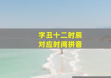 字丑十二时辰对应时间拼音