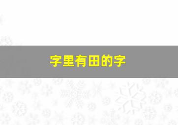 字里有田的字