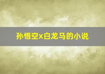 孙悟空x白龙马的小说