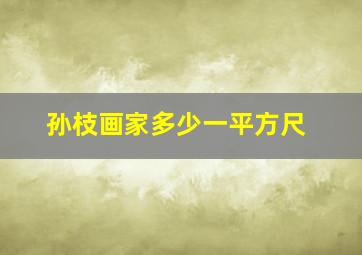 孙枝画家多少一平方尺