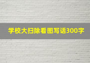 学校大扫除看图写话300字