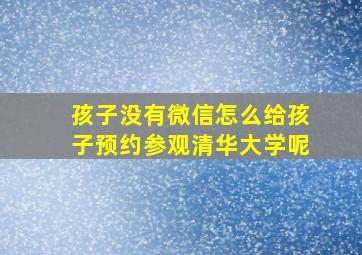 孩子没有微信怎么给孩子预约参观清华大学呢